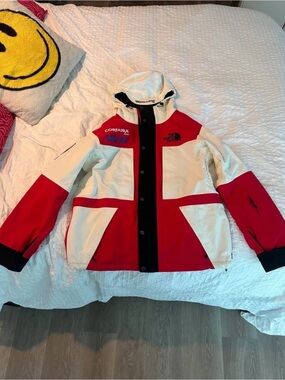 Supreme x The North Face Red & White Ski/Snowboard/Rain Jacket